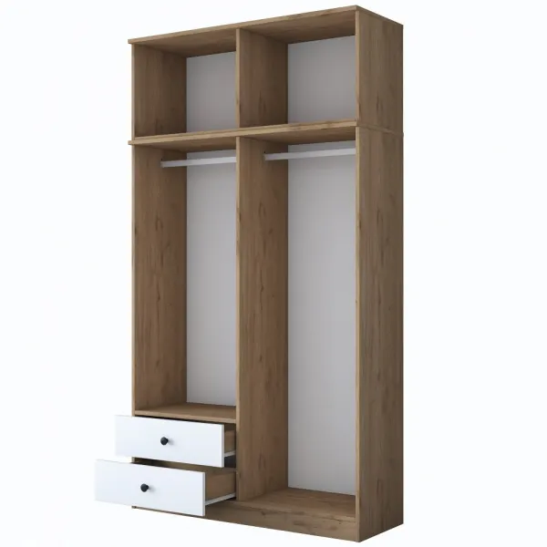 Kalune Design Šatní skříň BA 121 120 cm ořech/bílá