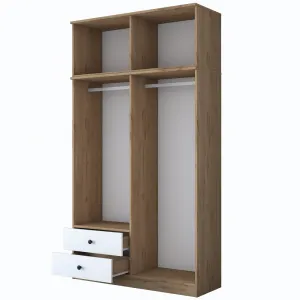 Kalune Design Šatní skříň BA 121 120 cm ořech/bílá