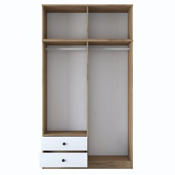 Kalune Design Šatní skříň BA 121 120 cm ořech/bílá
