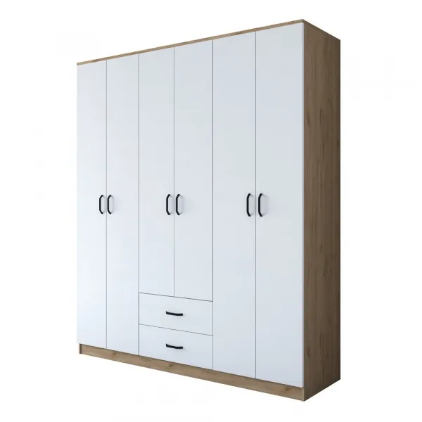 Kalune Design Šatní skříň BA 113 180 cm ořech/bílá