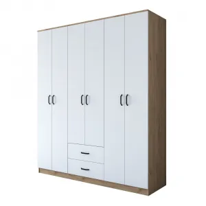Kalune Design Šatní skříň BA 113 180 cm ořech/bílá