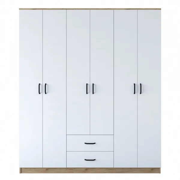 Kalune Design Šatní skříň BA 113 180 cm ořech/bílá