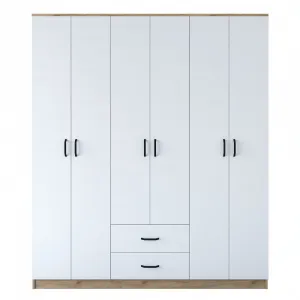 Kalune Design Šatní skříň BA 113 180 cm ořech/bílá