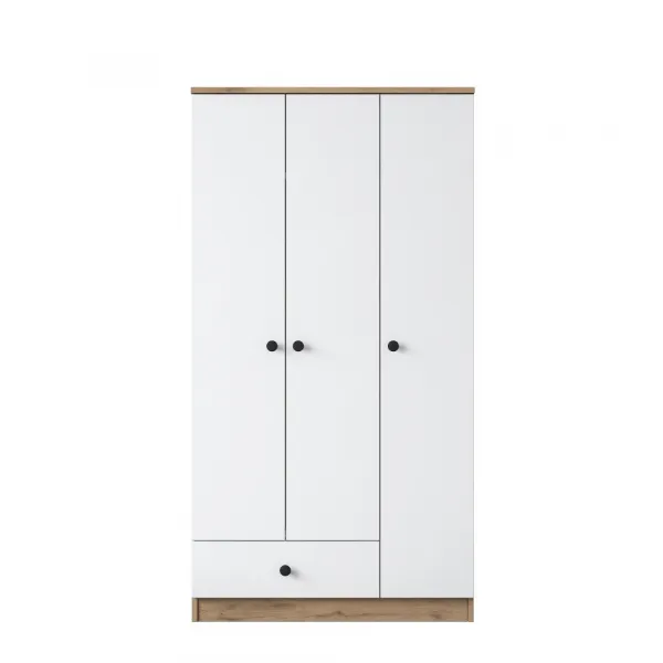 Kalune Design Šatní skříň BA 117 90 cm ořech/bílá