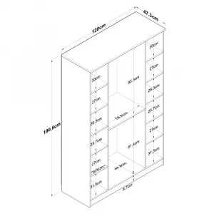 Kalune Design Šatní skříň BA 116 120 cm ořech/bílá