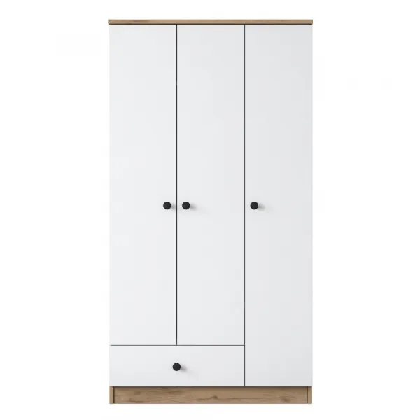 Kalune Design Šatní skříň BA 117 90 cm ořech/bílá
