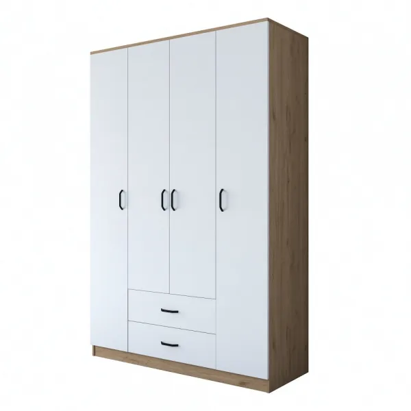 Kalune Design Šatní skříň BA 112 140 cm ořech/bílá