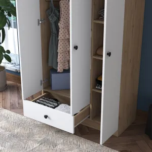 Kalune Design Šatní skříň BA 117 90 cm ořech/bílá