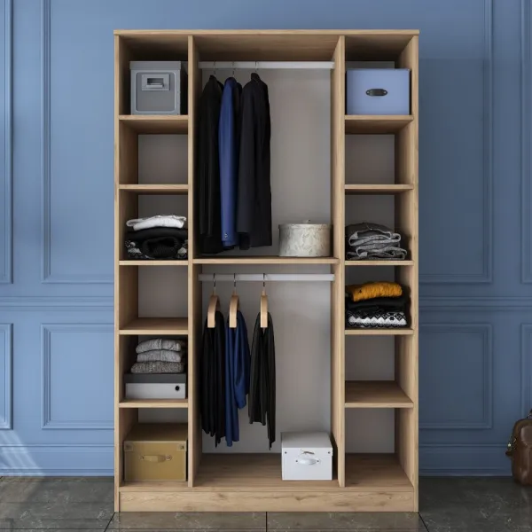 Kalune Design Šatní skříň BA 116 120 cm ořech/bílá