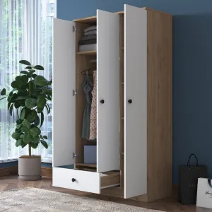 Kalune Design Šatní skříň BA 117 90 cm ořech/bílá
