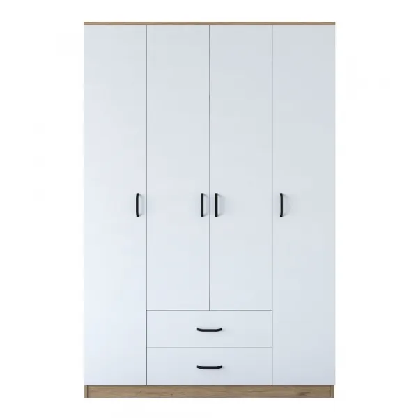 Kalune Design Šatní skříň BA 112 140 cm ořech/bílá