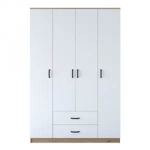 Kalune Design Šatní skříň BA 112 140 cm ořech/bílá