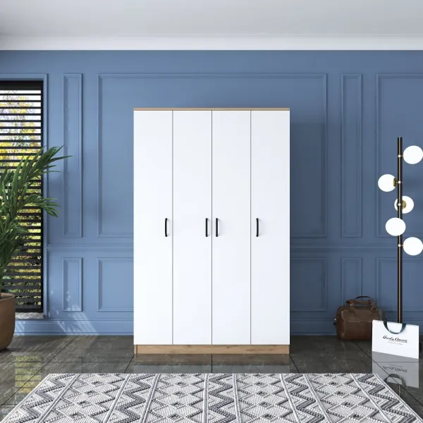 Kalune Design Šatní skříň BA 116 120 cm ořech/bílá