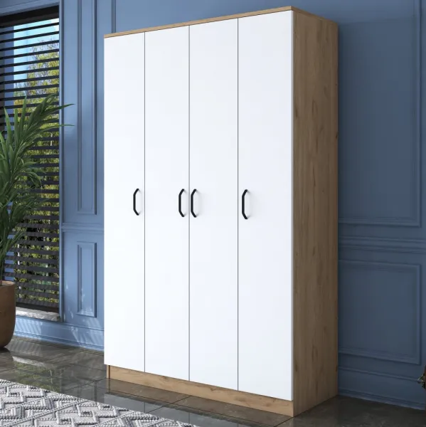 Kalune Design Šatní skříň BA 116 120 cm ořech/bílá