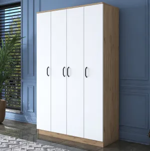 Kalune Design Šatní skříň BA 116 120 cm ořech/bílá