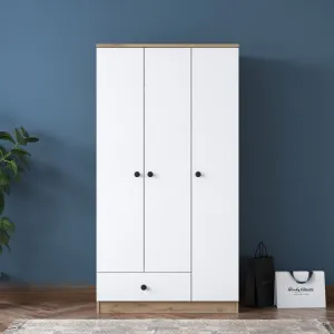 Kalune Design Šatní skříň BA 117 90 cm ořech/bílá