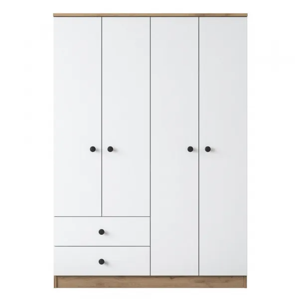 Kalune Design Šatní skříň BA 108 120 cm ořech/bílá