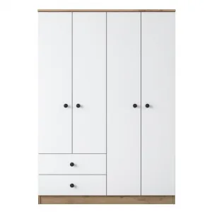 Kalune Design Šatní skříň BA 108 120 cm ořech/bílá