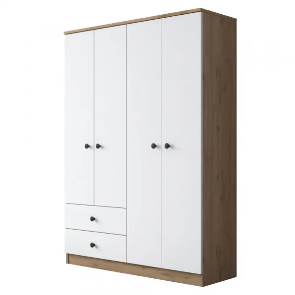 Kalune Design Šatní skříň BA 108 120 cm ořech/bílá
