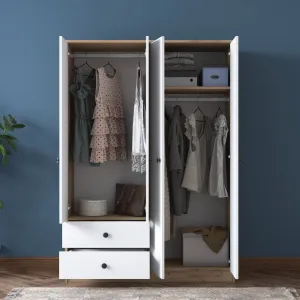 Kalune Design Šatní skříň BA 108 120 cm ořech/bílá