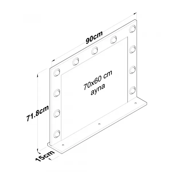 Decorative Chipboard Mirror EF108 - 2998