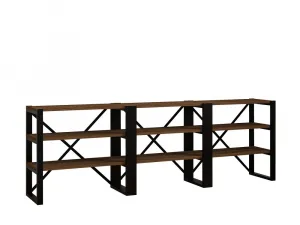 Konzolový stolík Prof - Walnut, Black