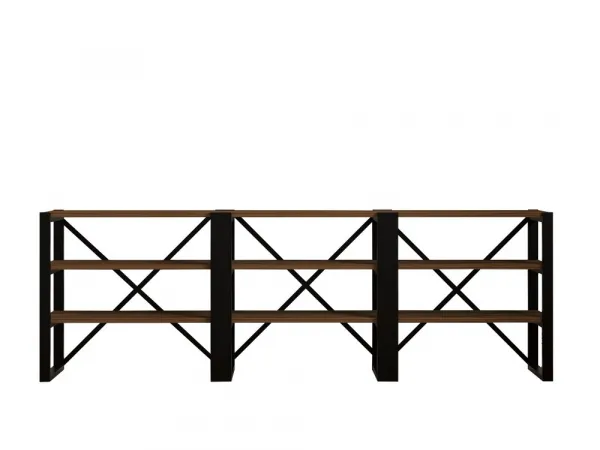 Konzolový stolík Prof - Walnut, Black