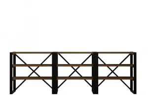Konzolový stolík Prof - Walnut, Black