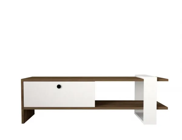 Living Room Furniture Set Gaye - Walnut, White