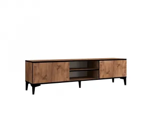 TV stolík Begi - Atlantic Pine, Black