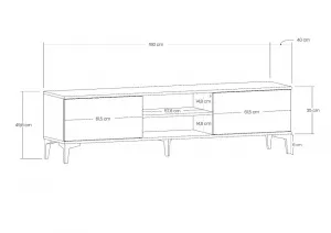 TV stolík Begi - Atlantic Pine, Black