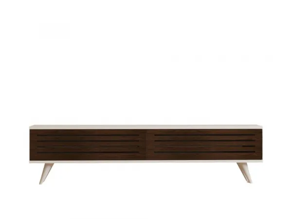 TV stolík Hill - Walnut, White