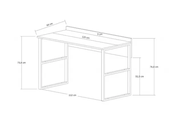 Kalune Design Psací stůl DEHA černý/dub přírodní