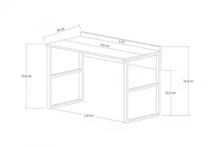 Kalune Design Psací stůl DEHA černý/dub přírodní