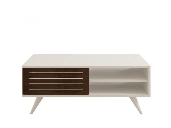 Konferenčný stolík Grande - Walnut, White