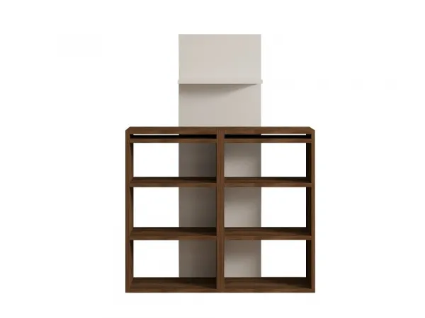 Písací stôl Handy - Walnut, White