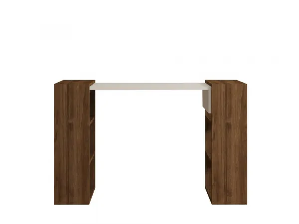 Písací stôl Handy - Walnut, White