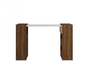 Písací stôl Handy - Walnut, White