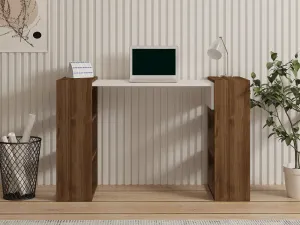 Písací stôl Handy - Walnut, White