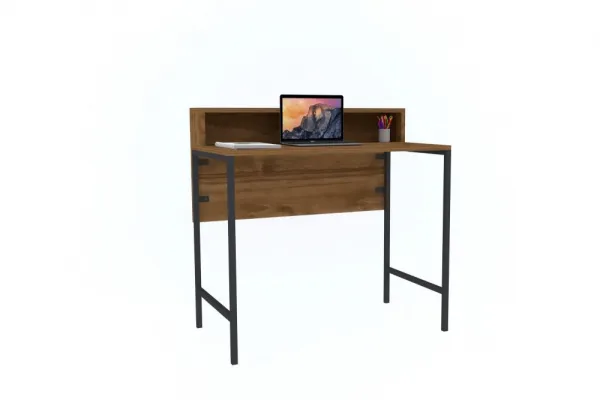 Písací stôl Uso - Walnut, Black