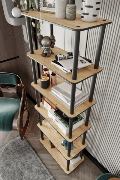Knižnica Bookcase 6 Rect - Oak