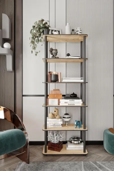 Knižnica Bookcase 6 Rect - Oak