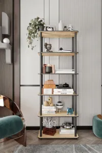 Knižnica Bookcase 6 Rect - Oak
