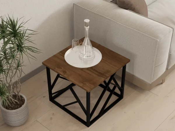 Konferenčný stolík Woda - Walnut, Black