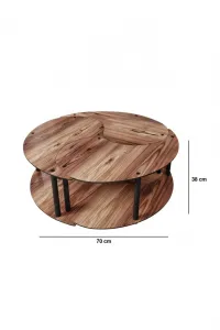 Súprava konferenčných stolíkov Yin Yang 3 70 - Walnut