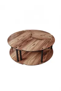 Súprava konferenčných stolíkov Yin Yang 3 70 - Walnut