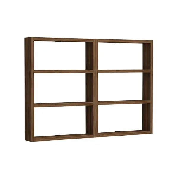 Nástenná polica Hexa - Walnut