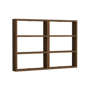 Nástenná polica Hexa - Walnut