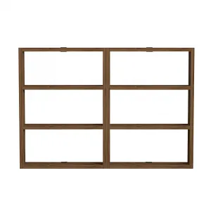 Nástenná polica Hexa - Walnut