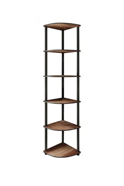 Knižnica Bookcase 6 Corner - Walnut